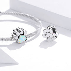 Iridescent Paw Print Charm - Lullaboo