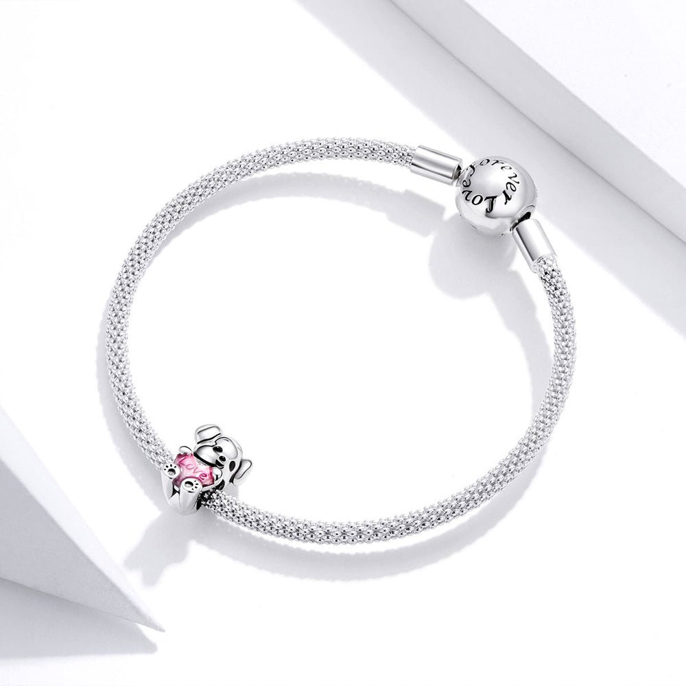 Cute Puppy Love Heart Charm - Lullaboo