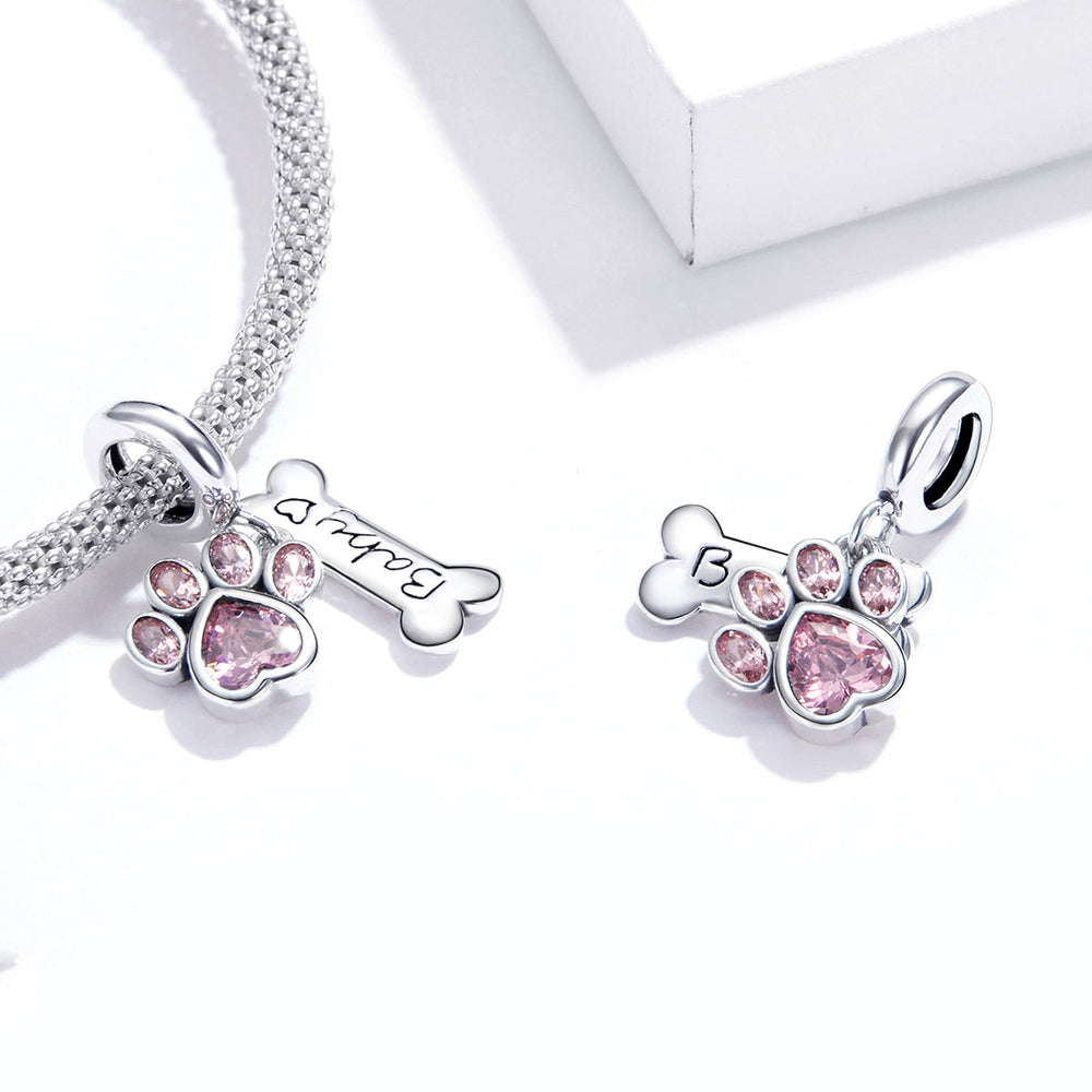 Pink Paw Baby Bone Charm - Lullaboo