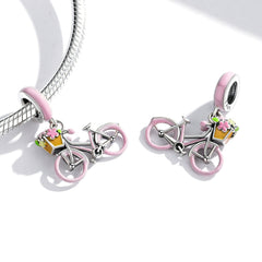 Pink Bicycle Dangle Charm