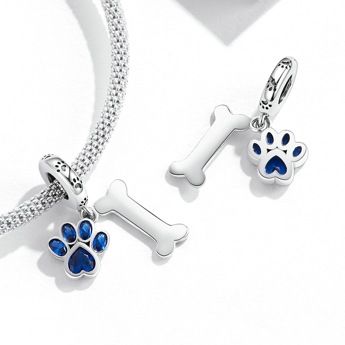 Blue Paw and Bone Charm - Lullaboo