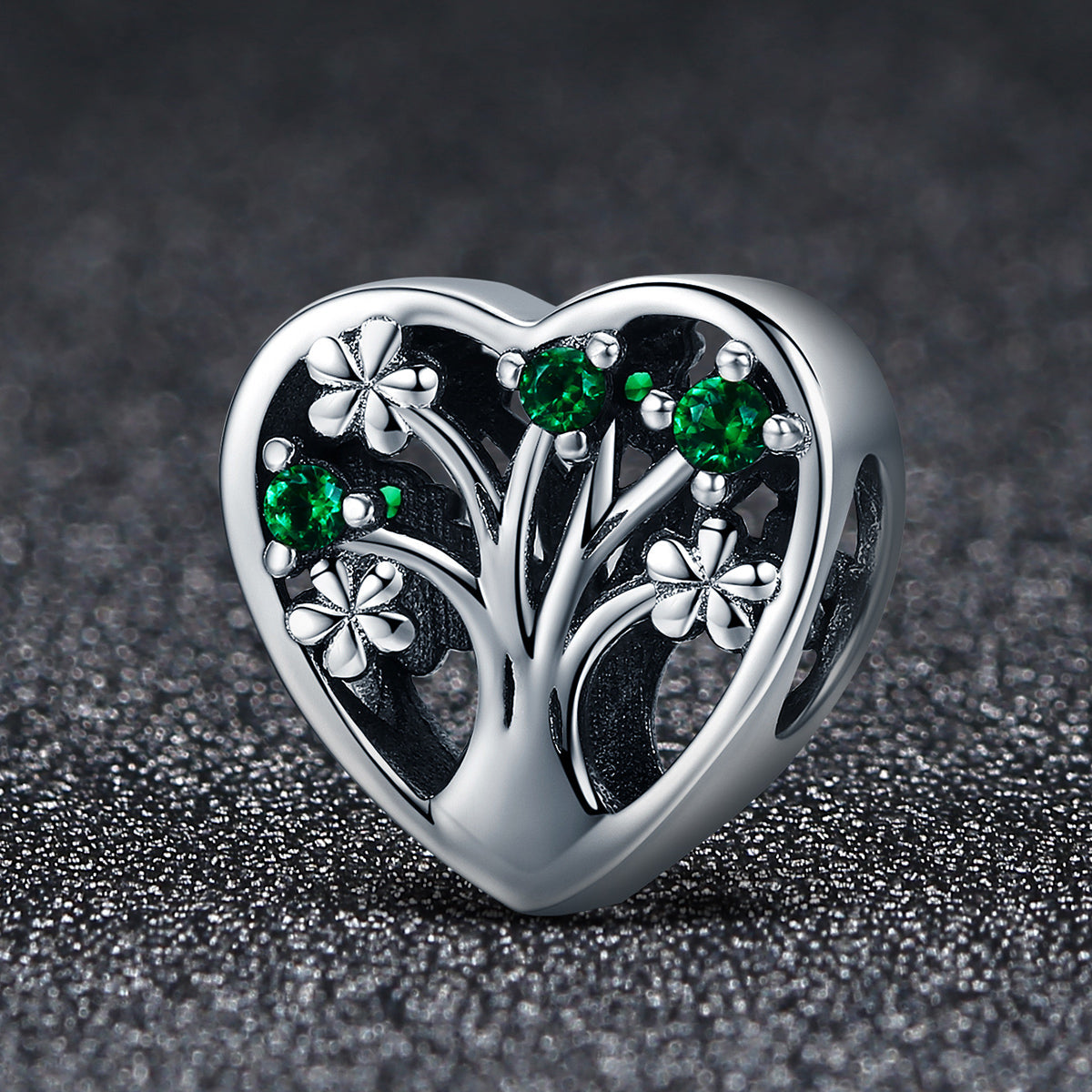 Tree of Life Heart Charm