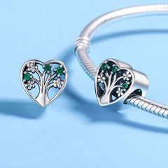 Tree of Life Heart Charm