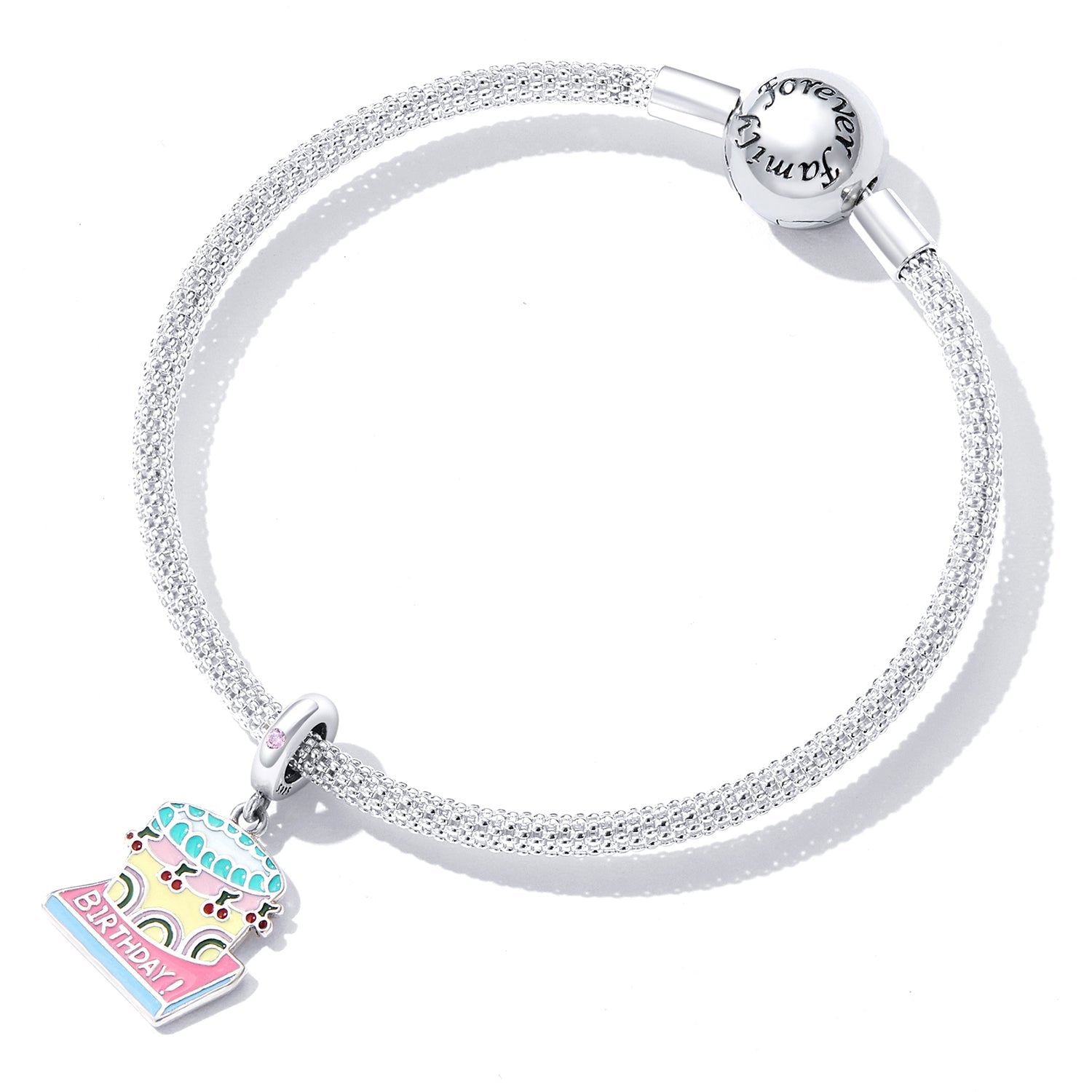 Colourful Birthday Cake Dangle Charm
