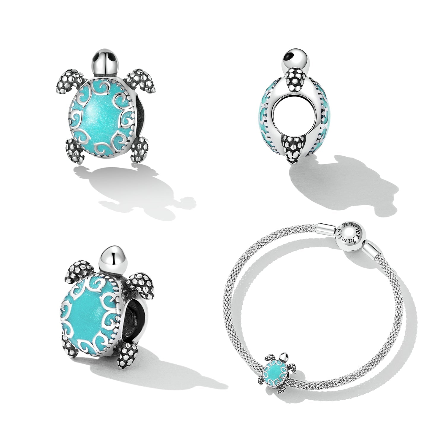 Aqua Turtle Charm