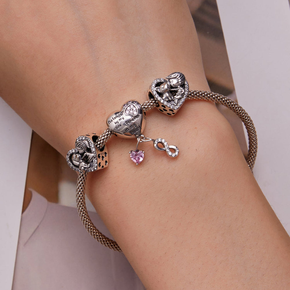 Paw Print Forever in Heart Charm - Lullaboo