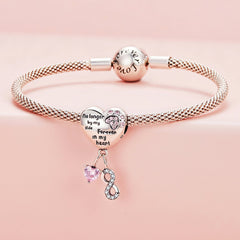 Paw Print Forever in Heart Charm - Lullaboo