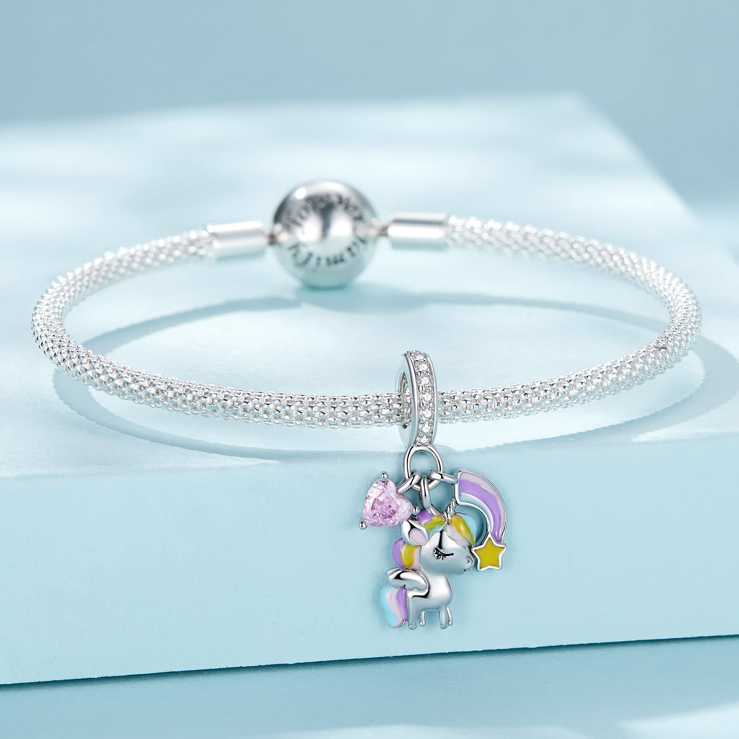 Rainbow Unicorn Dangle Charm