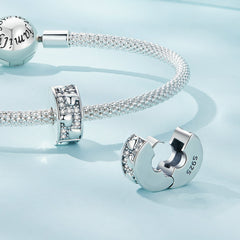 Silver Heart & CZ Clip Charm