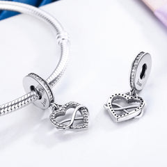 Infinity Heart Pendant Charm - Lullaboo