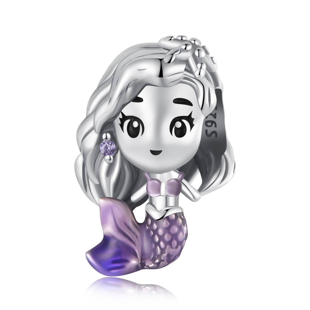 Purple Mermaid Charm