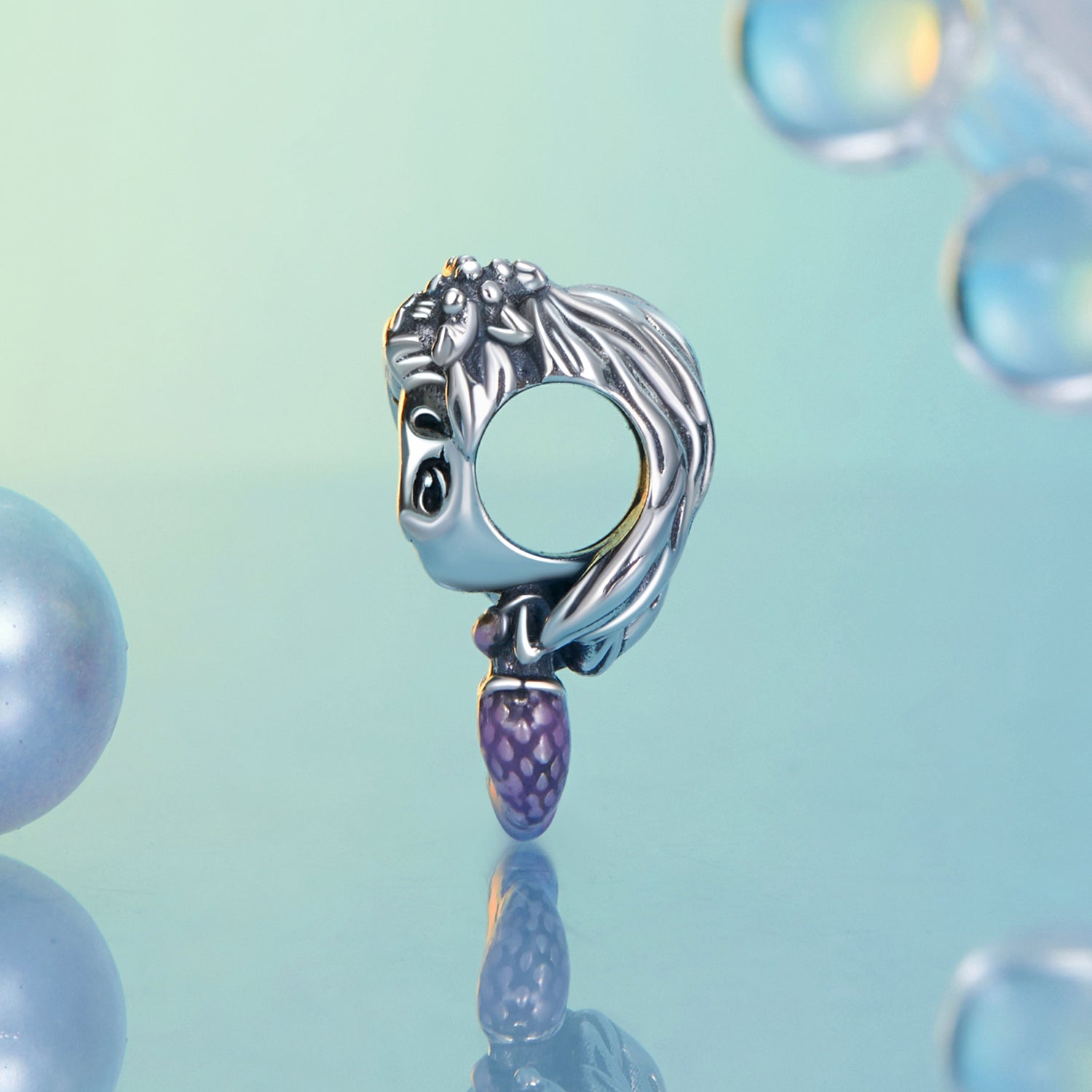 Purple Mermaid Charm