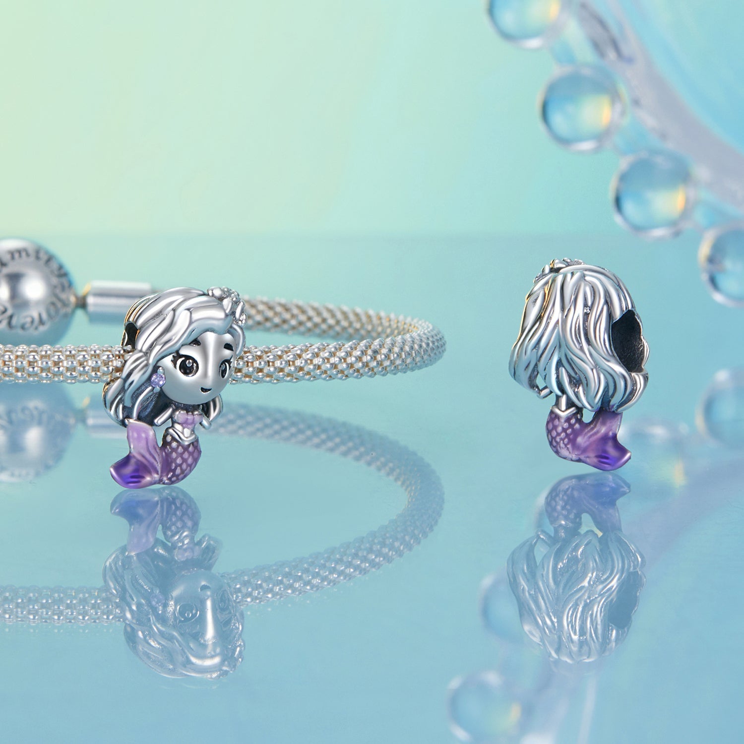 Purple Mermaid Charm