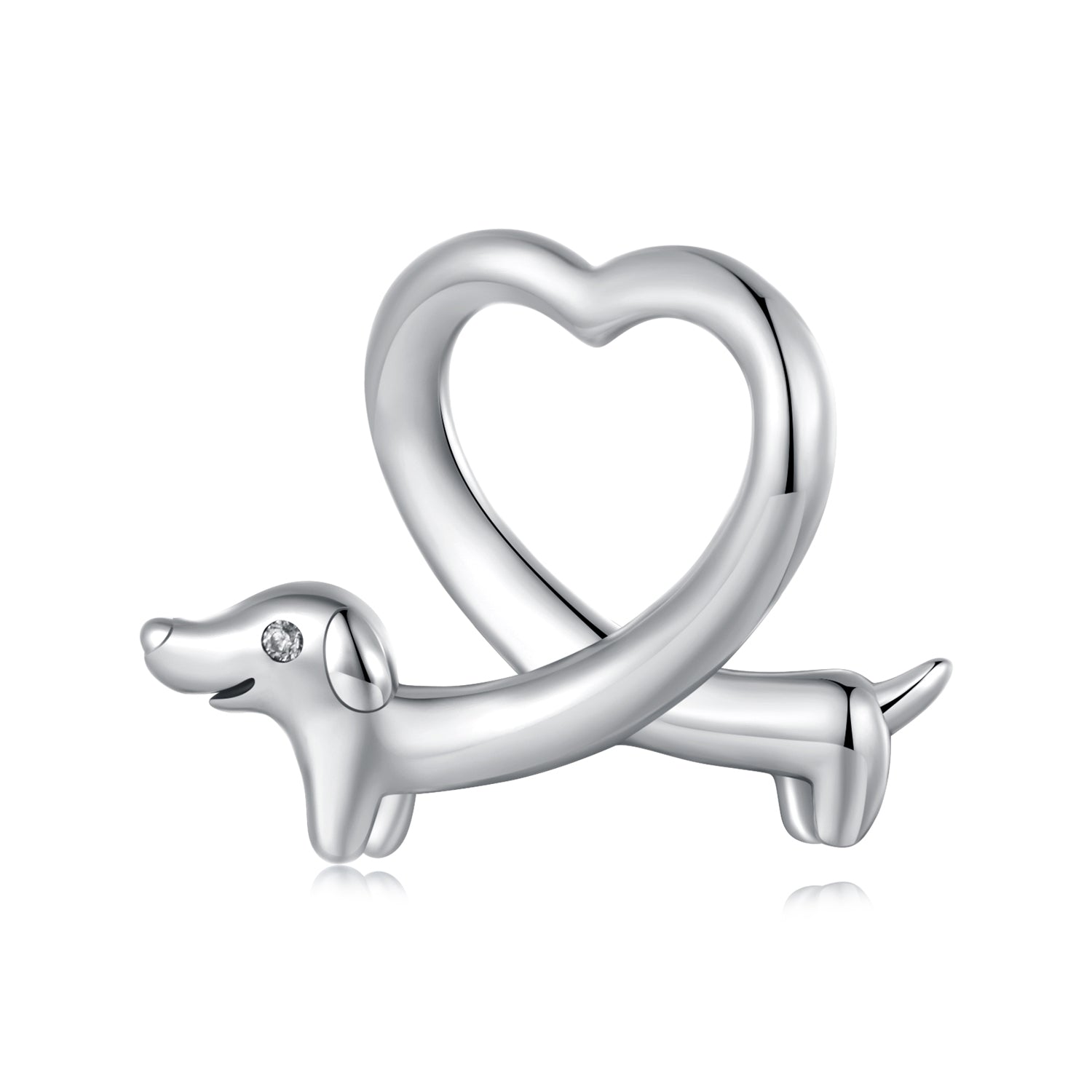 Dachshund Heart Charm