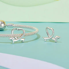 Dachshund Heart Charm