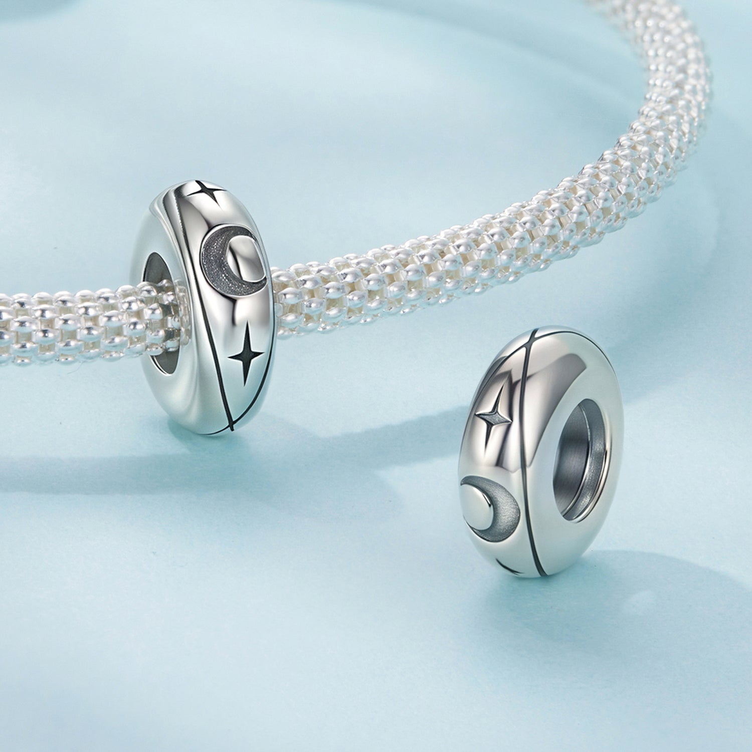 Moon & Star Spacer Charm