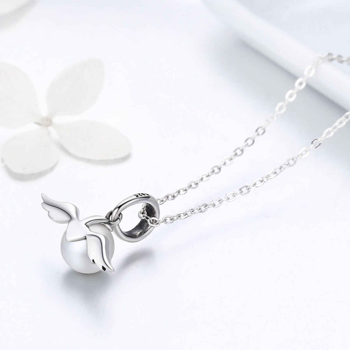 Pearl Angel Wings Charm