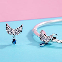 Angel Wings CZ Charm