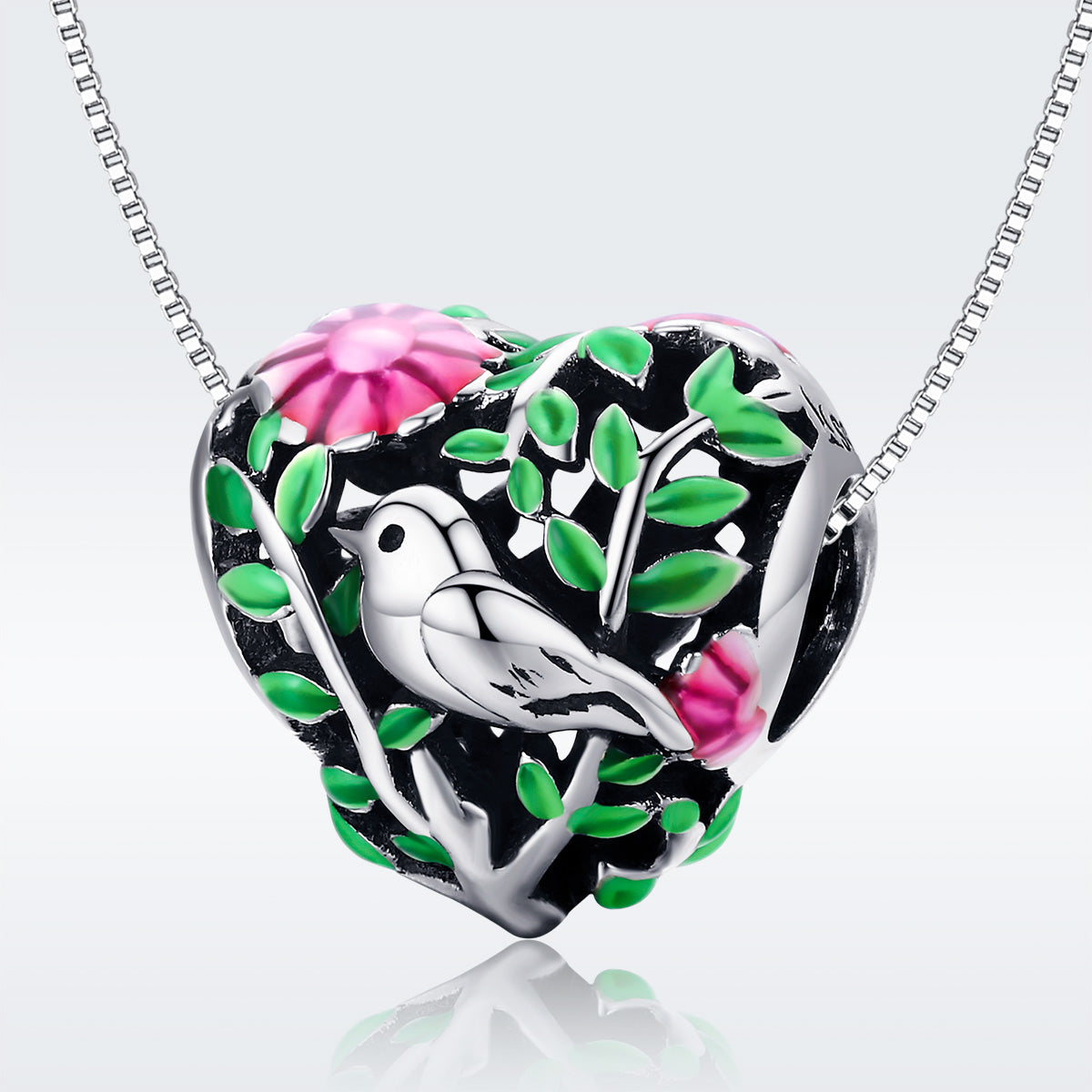 Bird Garden Heart Charm - Lullaboo