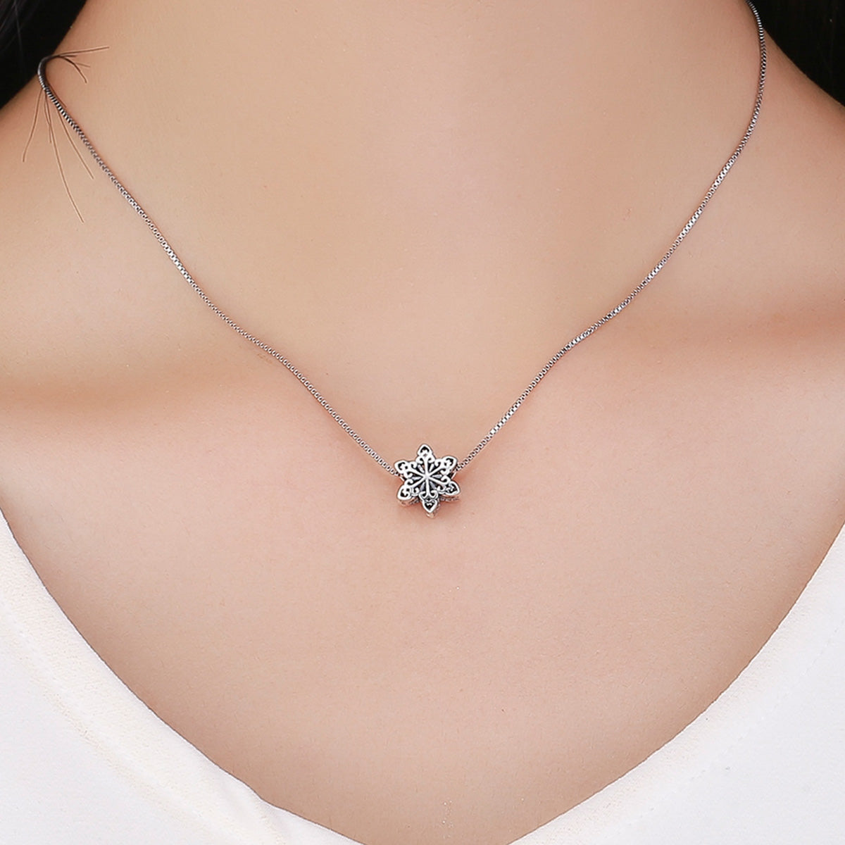 Snowflake Silver Charm