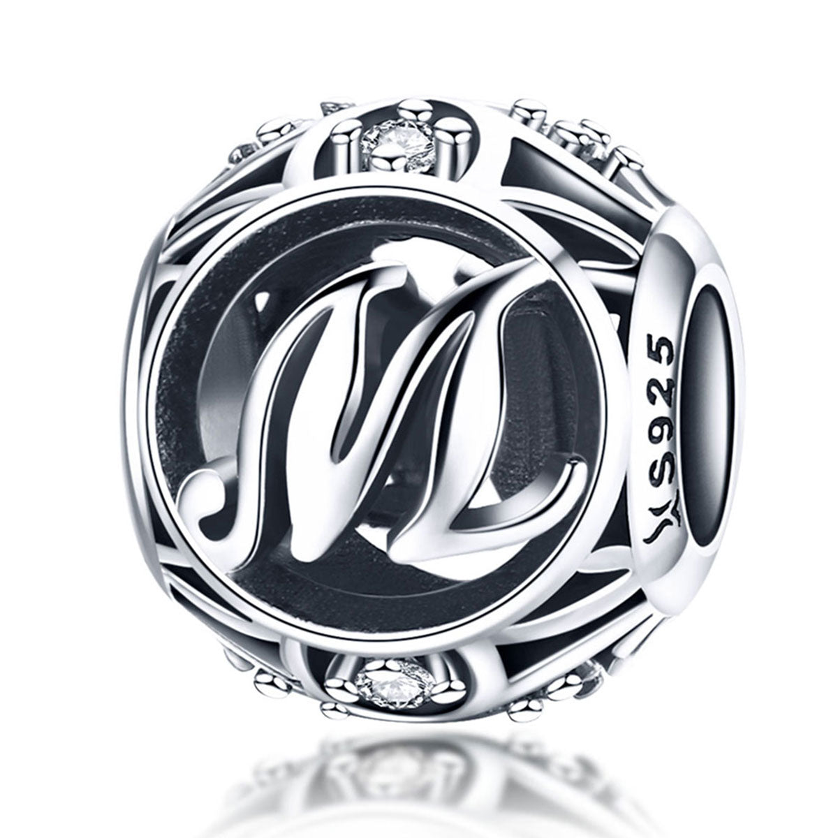 Letter M Pandora Charm NZ | Lullaboo