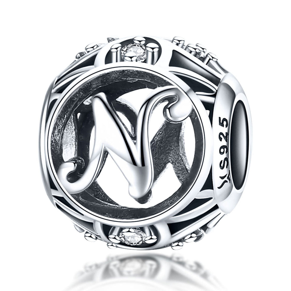Letter N Pandora Charm NZ | Lullaboo