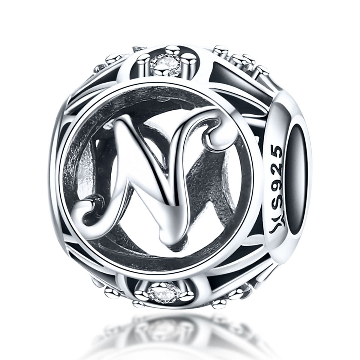 Letter N Pandora Charm NZ | Lullaboo
