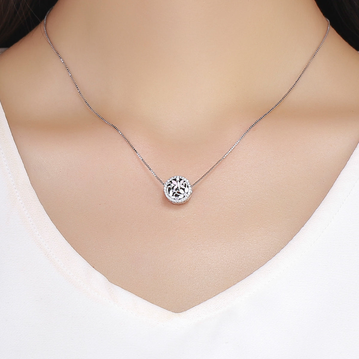 Pink Dragonfly & Flowers Charm - Lullaboo