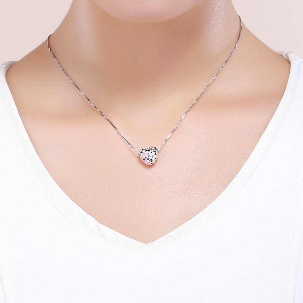 Pink Flower Hearts Charm - Lullaboo