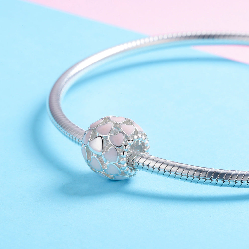 Pastel Pink Heart Charm - Lullaboo