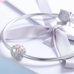 Pastel Pink Heart Charm - Lullaboo