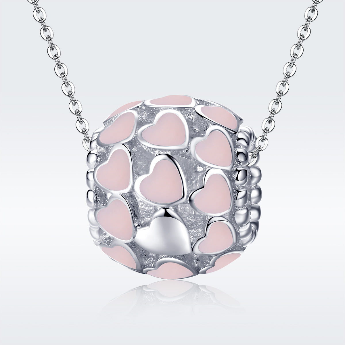 Pastel Pink Heart Charm - Lullaboo