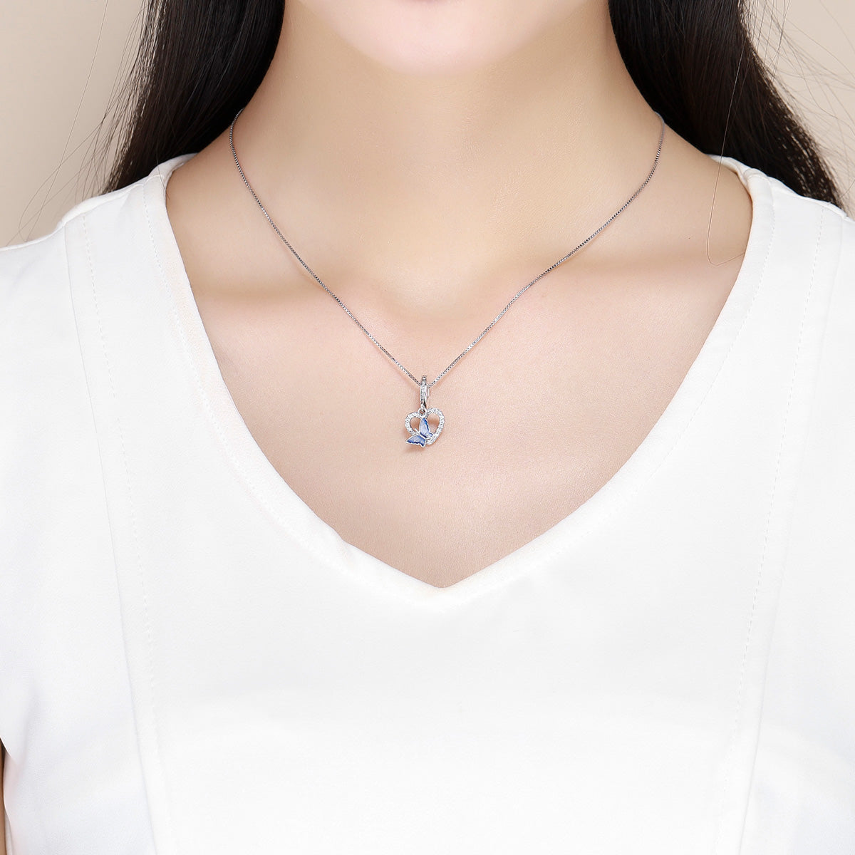 Butterfly Heart Pendant Charm - Lullaboo