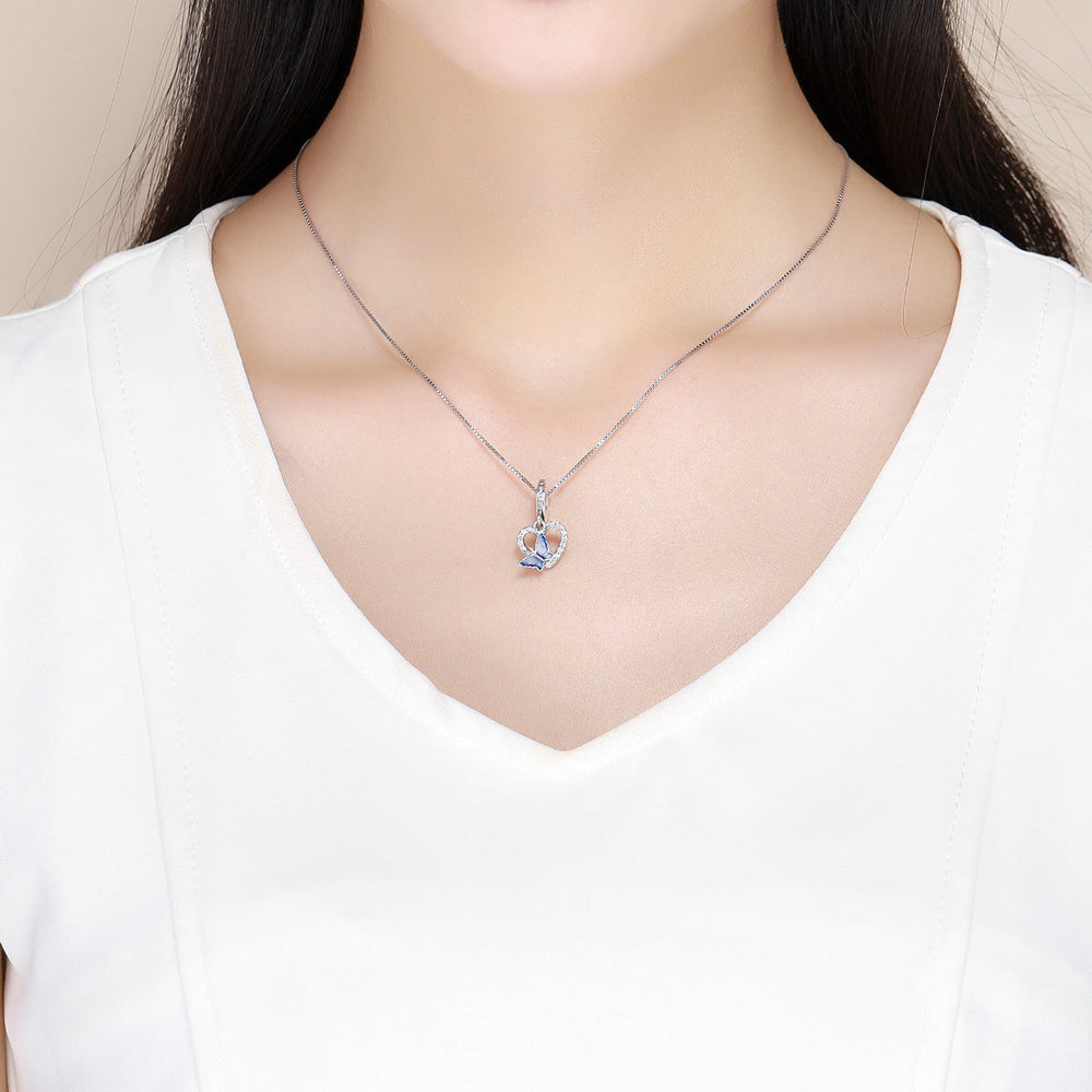 Butterfly Heart Pendant Charm - Lullaboo