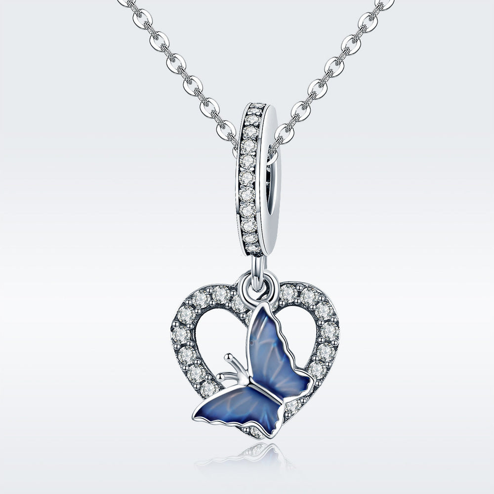 Butterfly Heart Pendant Charm - Lullaboo