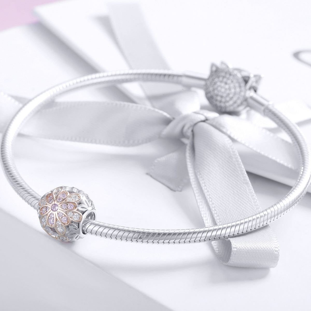 Rose Gold Blooming Flower Charm - Lullaboo