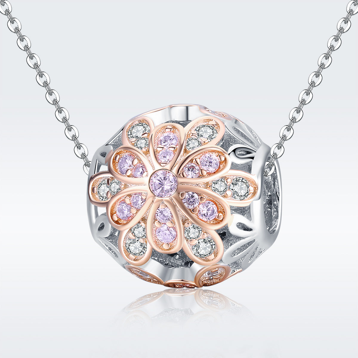 Rose Gold Blooming Flower Charm - Lullaboo