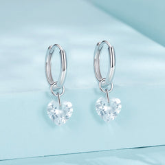 Dainty Heart Drop Earrings