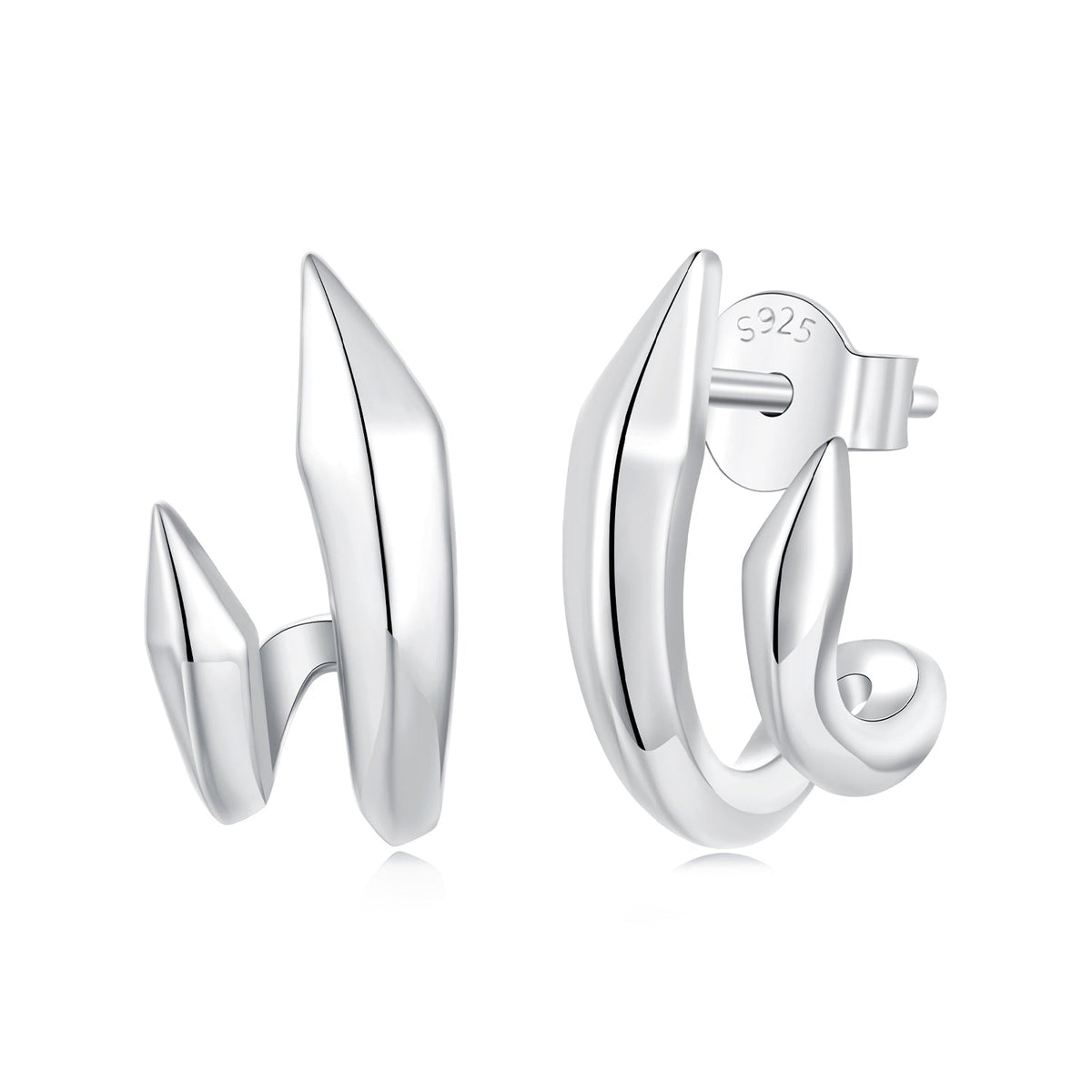 Geometric Double Layer Stud Earrings