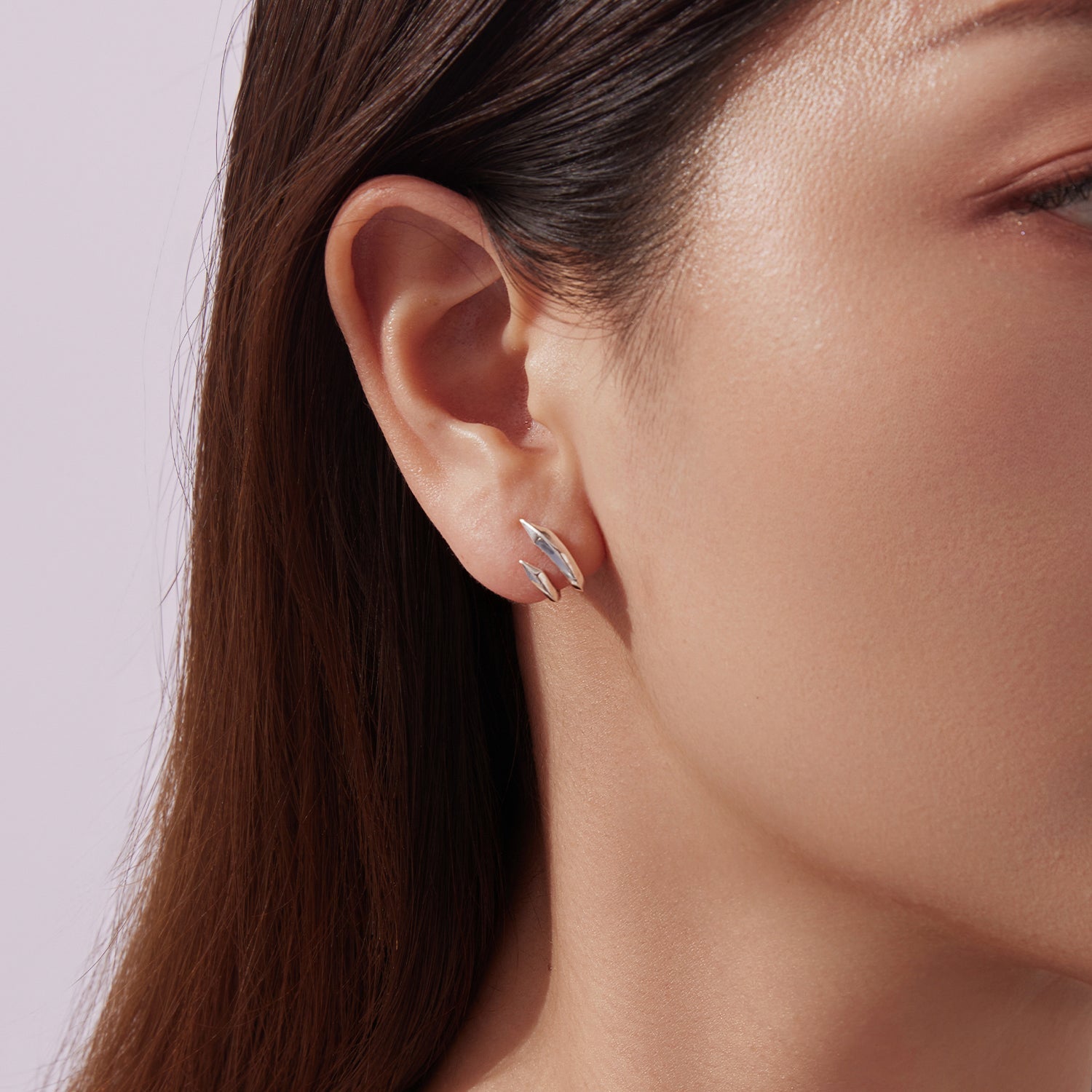 Geometric Double Layer Stud Earrings