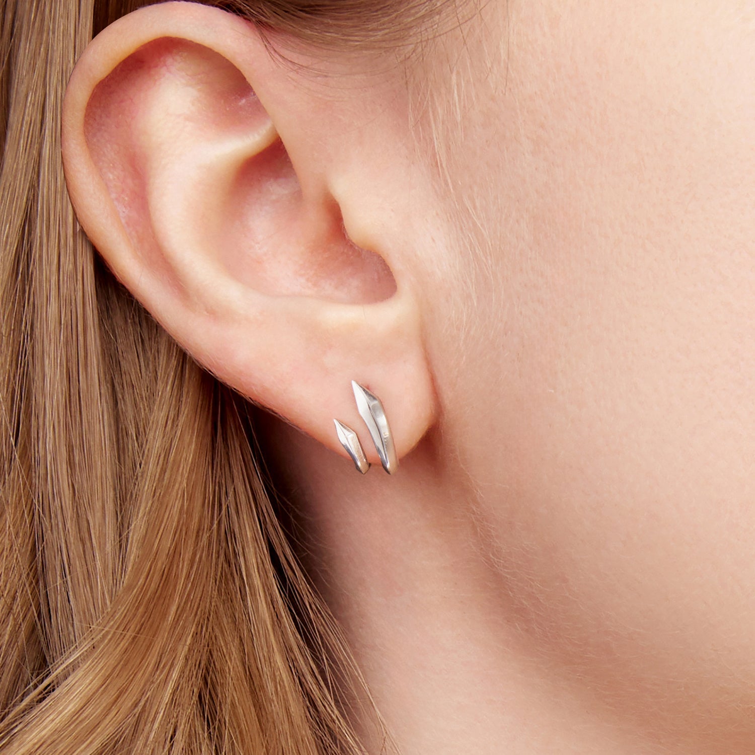 Geometric Double Layer Stud Earrings