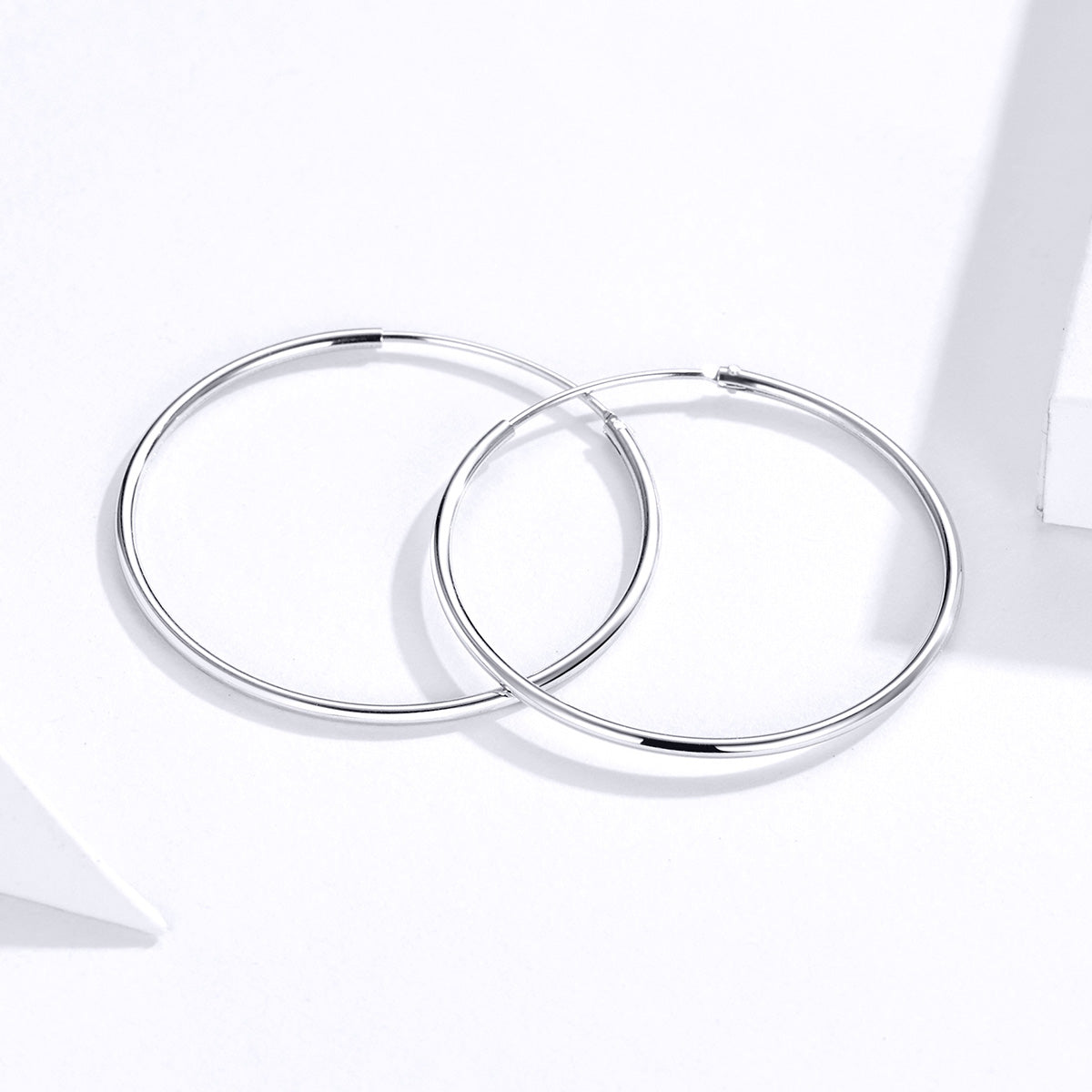 Simple Silver Hoop Earrings