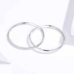 Simple Silver Hoop Earrings