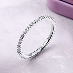 Silver CZ Stacking Ring
