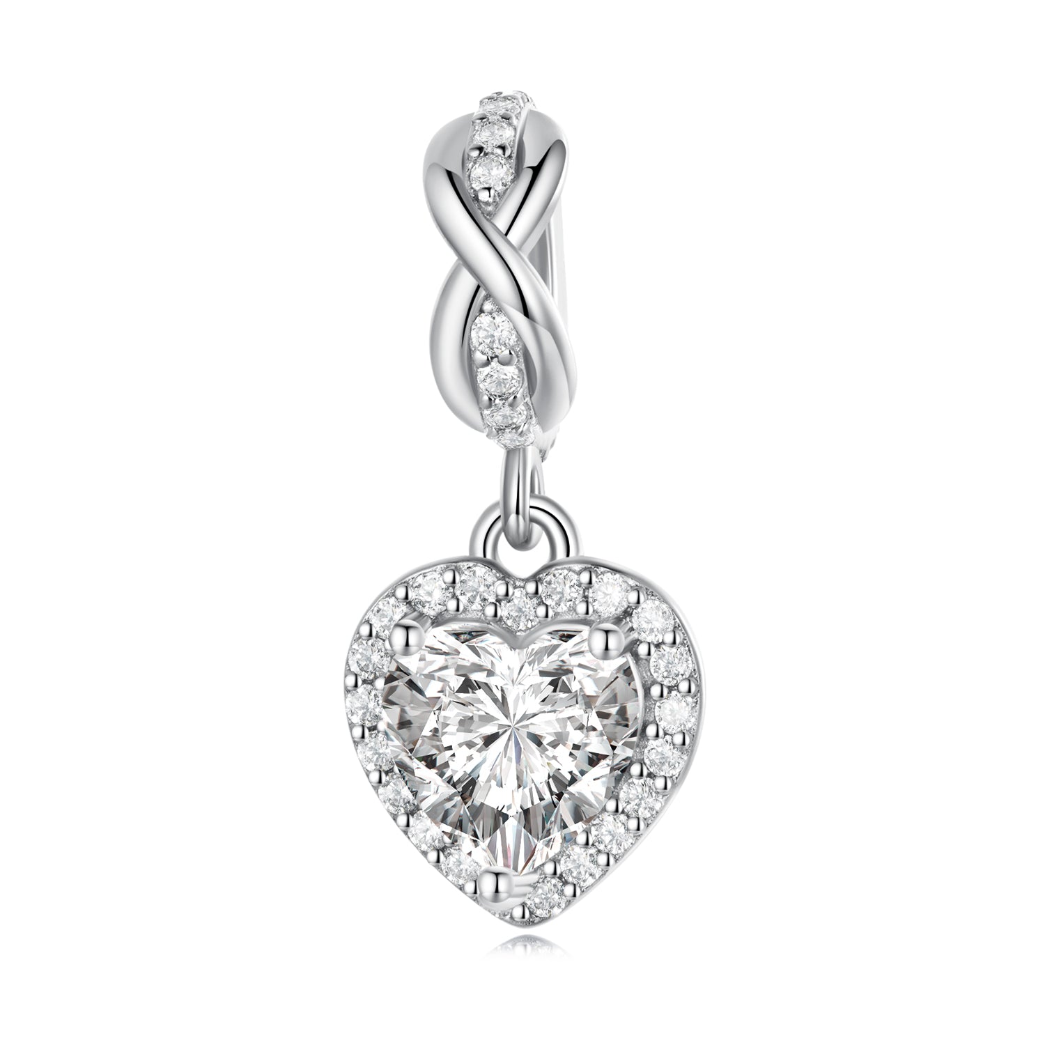 Shining Heart Pendant Charm NZ | Lullaboo
