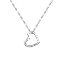 Cubic Zirconia Heart Pendant Necklace