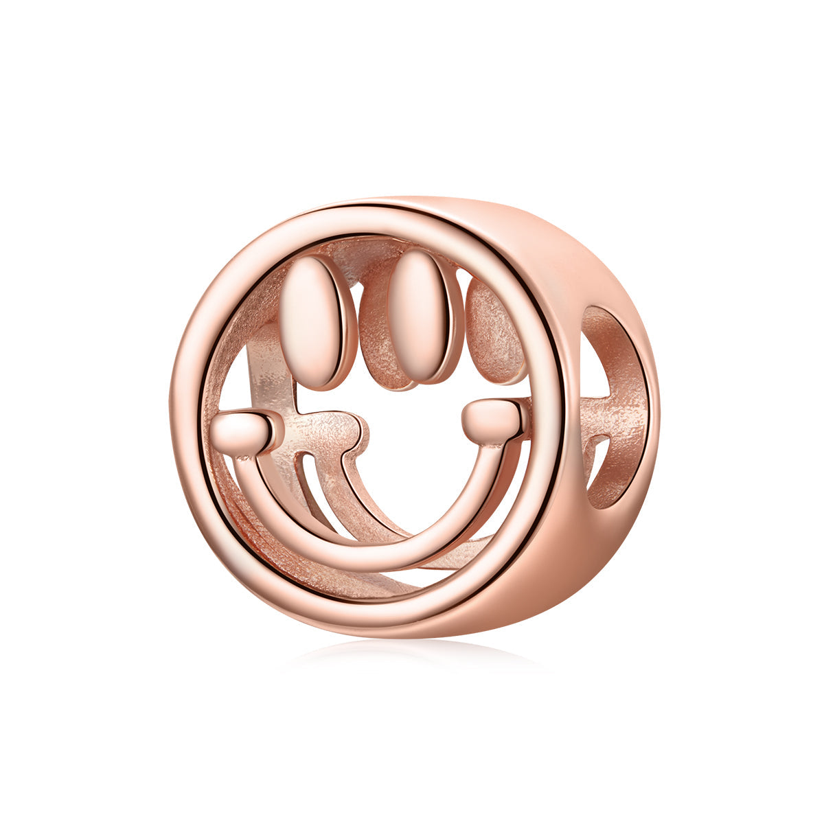 Rose Gold Smiley Face Charm