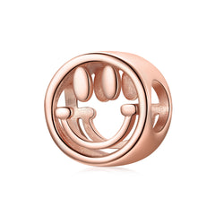 Rose Gold Smiley Face Charm