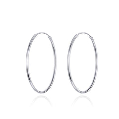 Simple Silver Hoop Earrings
