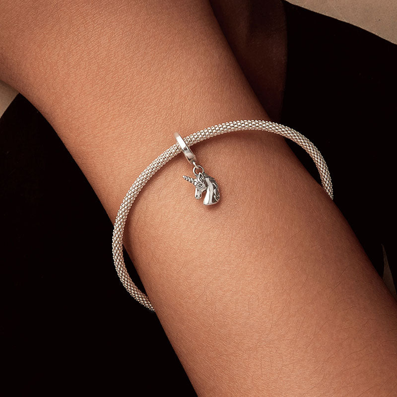 Simple Silver Unicorn Charm